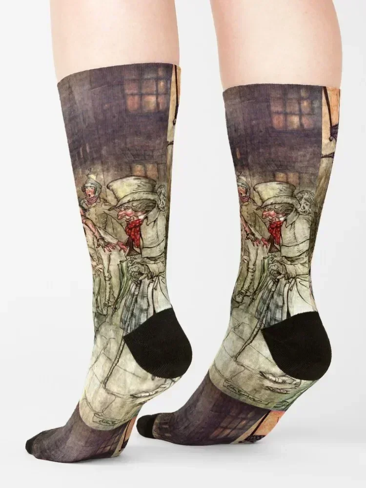 بوب كراتشيت سليدينج - كارول عيد الميلاد - جوارب آرثر راكهام للشتاء الدافئ جوارب جولف مخصصة للنساء والرجال #4