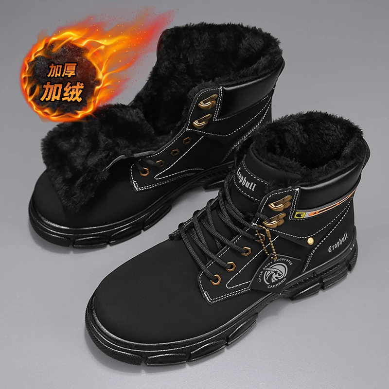 الرجال أحذية من الجلد عالية أعلى الأحذية موضة دراجة نارية حذاء من الجلد الرجال الشتاء أحذية أحذية رجالي الدانتيل متابعة بوتاس Hombre الشتاء Hot البيع #6