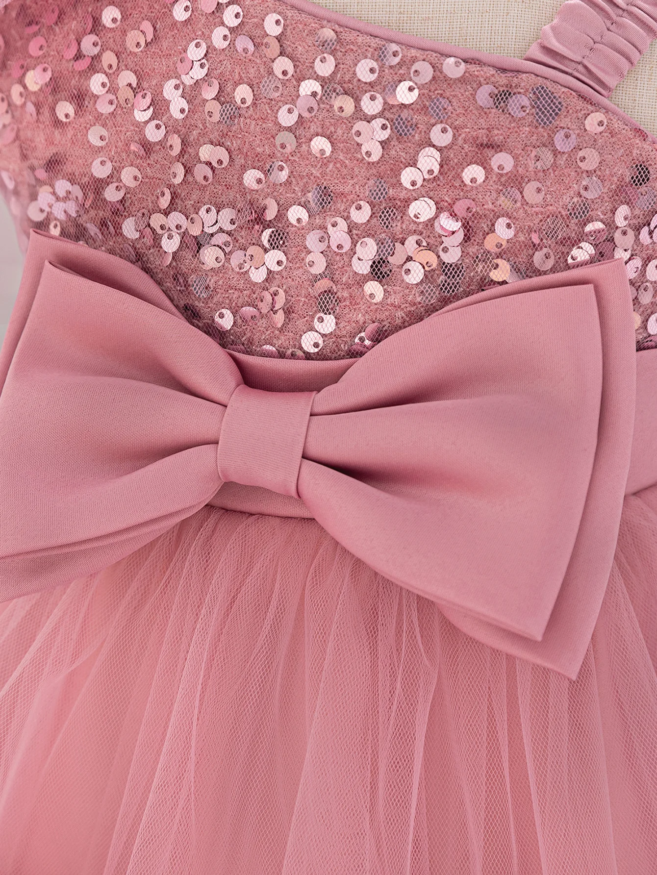 Kleinkind Halloween-Party Mädchenkleid Karneval Weihnachtskostüme Pailletten 1. Geburtstag Hochzeit Brautjungfer Prinzessin Baby Mädchenkleid – Detail 15