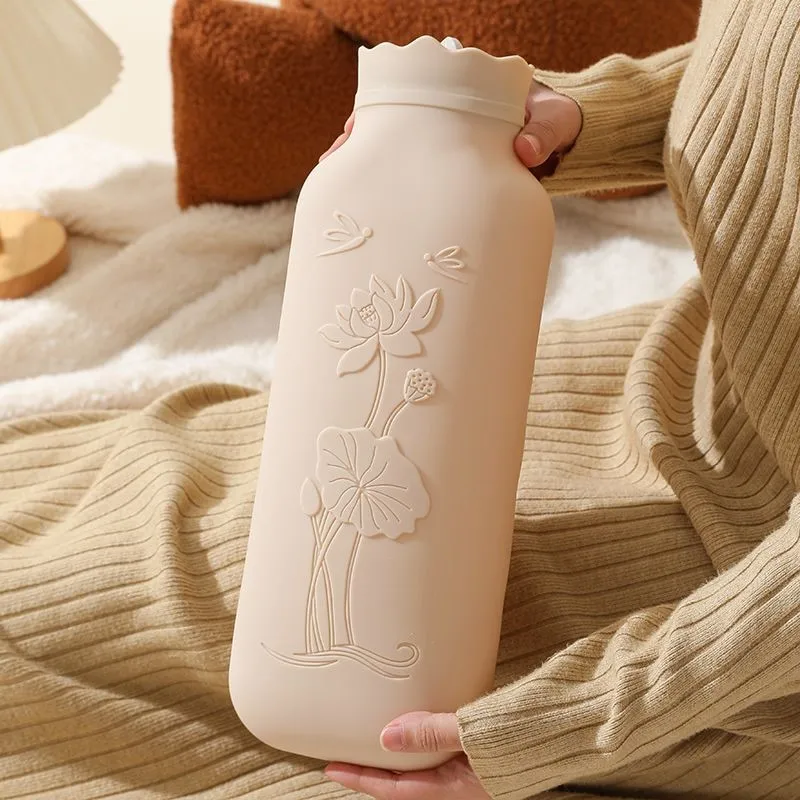 Winter Silicone Warm Water Bag Water Injection Style Hot Water Bag Large Size Foot Warming Special Warm Tool Hot Warm Bag ZJ402