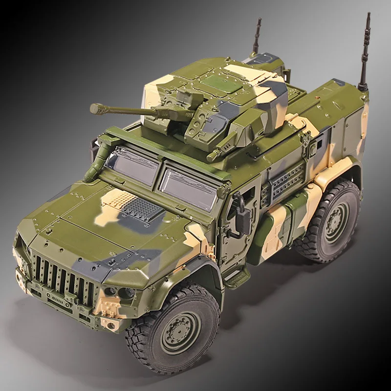 1:32 scale alloy Tiger Armored Car Tank model with Typhoon camouflage pull back sound and light off-road vehicle boxed