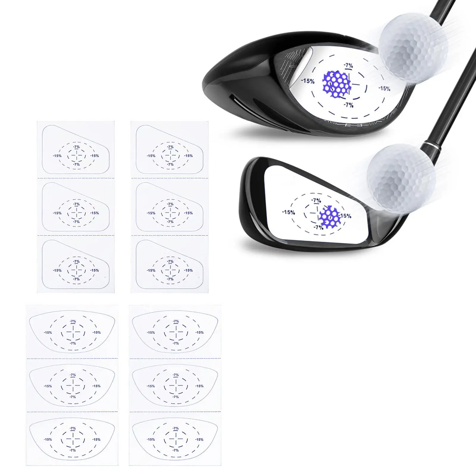 Golf Impact Stickers Club Exercises Standard Self Teaching Putters Accuracy Teaching Training Sweet Spot Impact Tape Driver