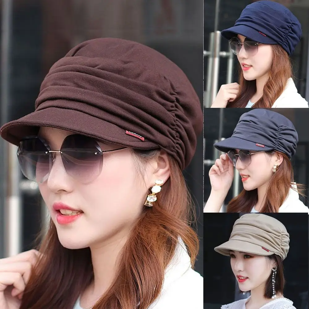 Keep Warm Vintage Baseball Caps British Style Cloth Octagonal Hat Dome Windproof Newspaper Hat Autumn Winter