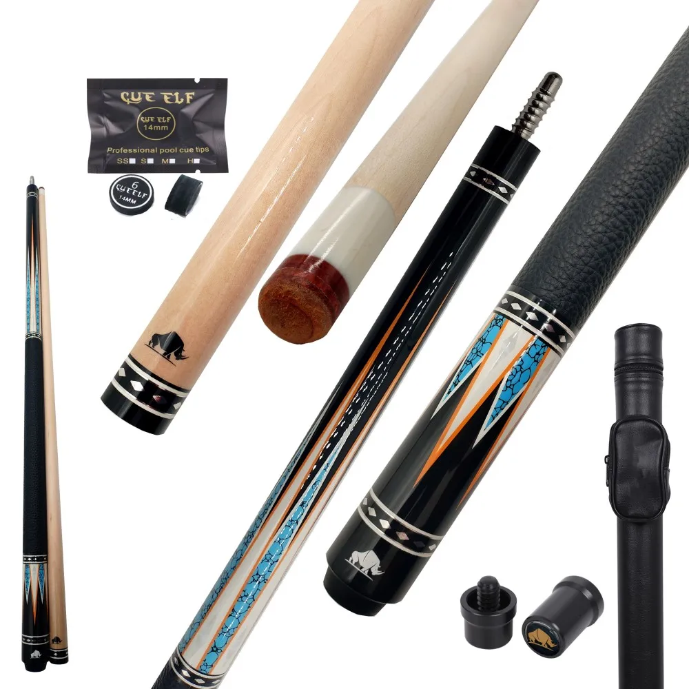 Hot Selling Billiard Pool Cue Stick Leather Warp 12.5mm Tip Size Hard Maple Shaft 58 Inches