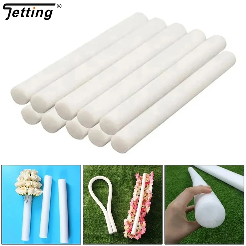 1Pcs DIY Foam Strip Wedding Flower Arrangement Base Cylindrical White Stick Solid Curtain Floral Sponge Event Party Props