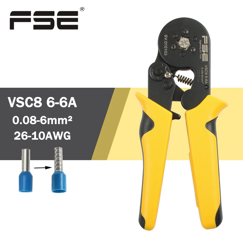 

Crimping pliers high precision VSC8 6-6A for tube needle type terminal crimp self-adjusting tools