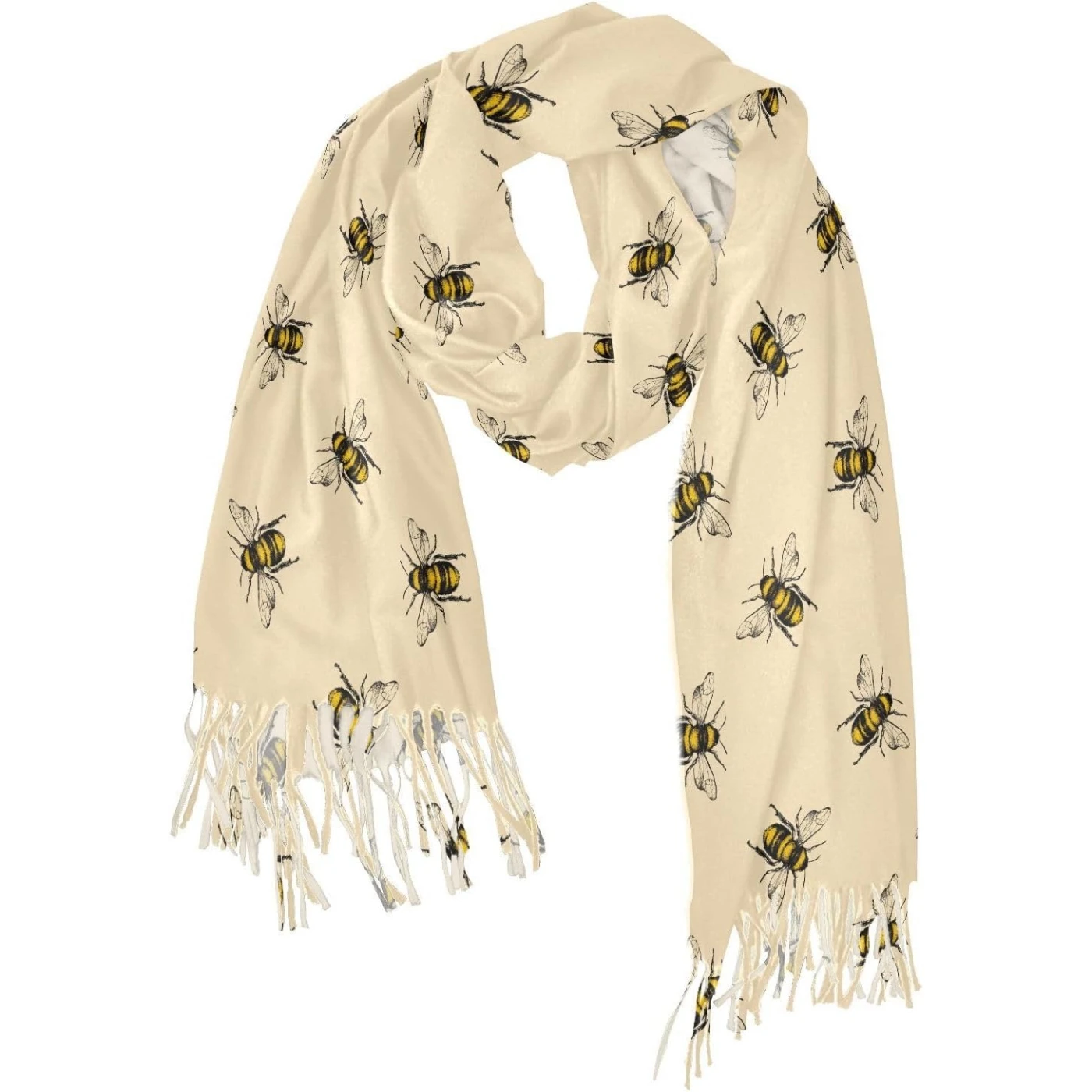 

Women's Scarf Pashmina Feel Shawls Wraps Fall Winter Warm Large Scarves Fashion Tassel Long Scarf