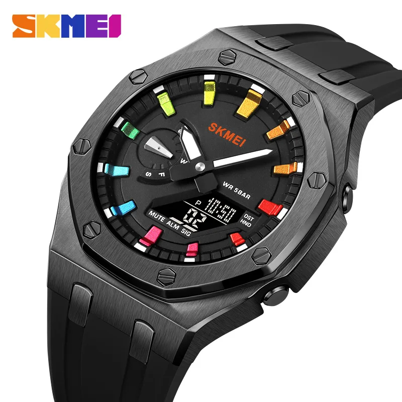 SKMEI 2243 Fashion Men\'s Watch Countdown Stopwatch Electronic Wristwatch 5Alarm Clock Daylight Saving Time reloj hombre