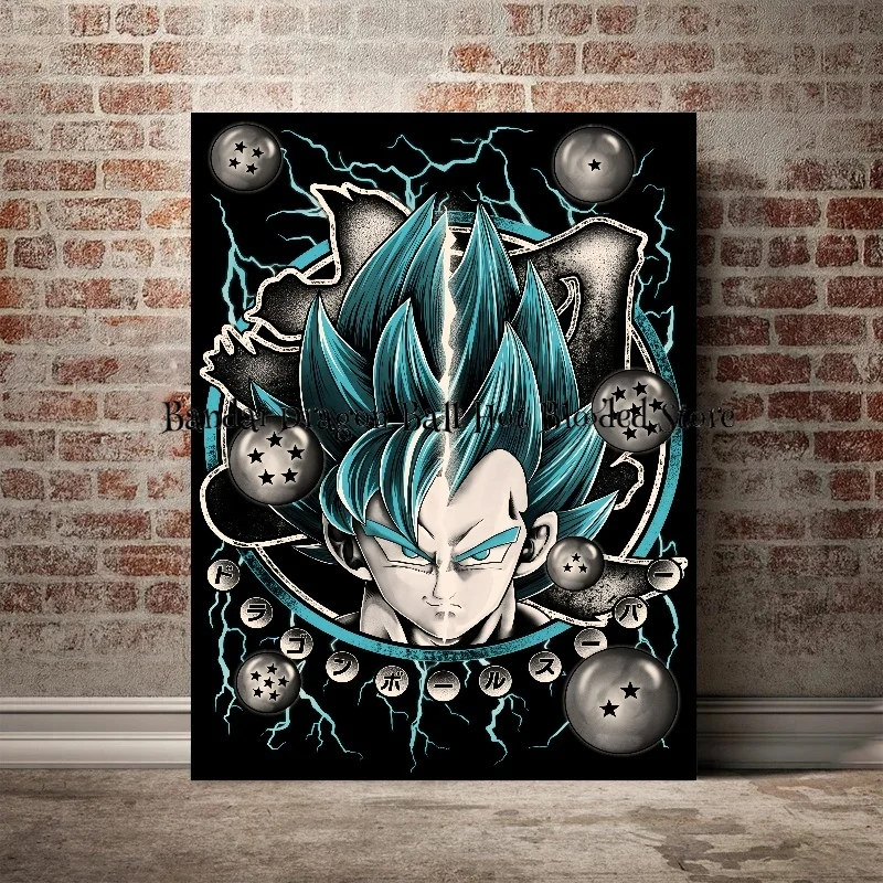 Dragon Ball HD Anime Figures Wall Art Poster, Toile, Peinture, Goku, Vegeta, Moderne, Chambre, Décoration de la maison, Peinture, Birthirak Gifts