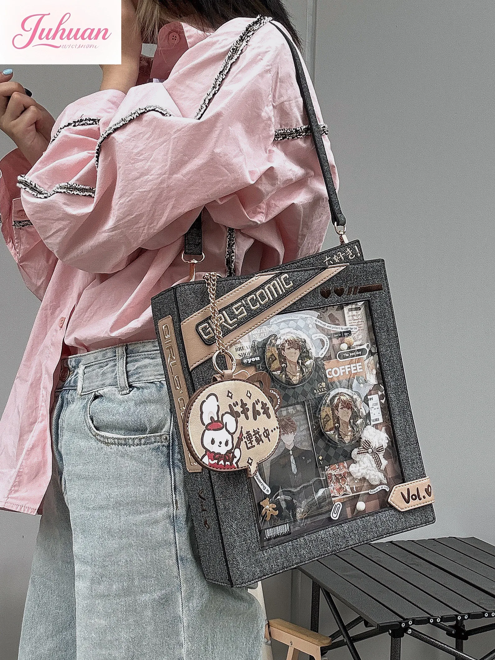 

Japanese Girl Monthly Lta Bag Female Oblique Straddle Bag Lolita Daily Cute Rabbit Manga Wind Book Pain Bag Backpack Women