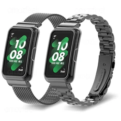 Metal Bracelet + Case Protector For Huawei Band 9 8 7 6 Stainless Steel Strap For Huawei Band 7 6 Protective Cover frame Shell