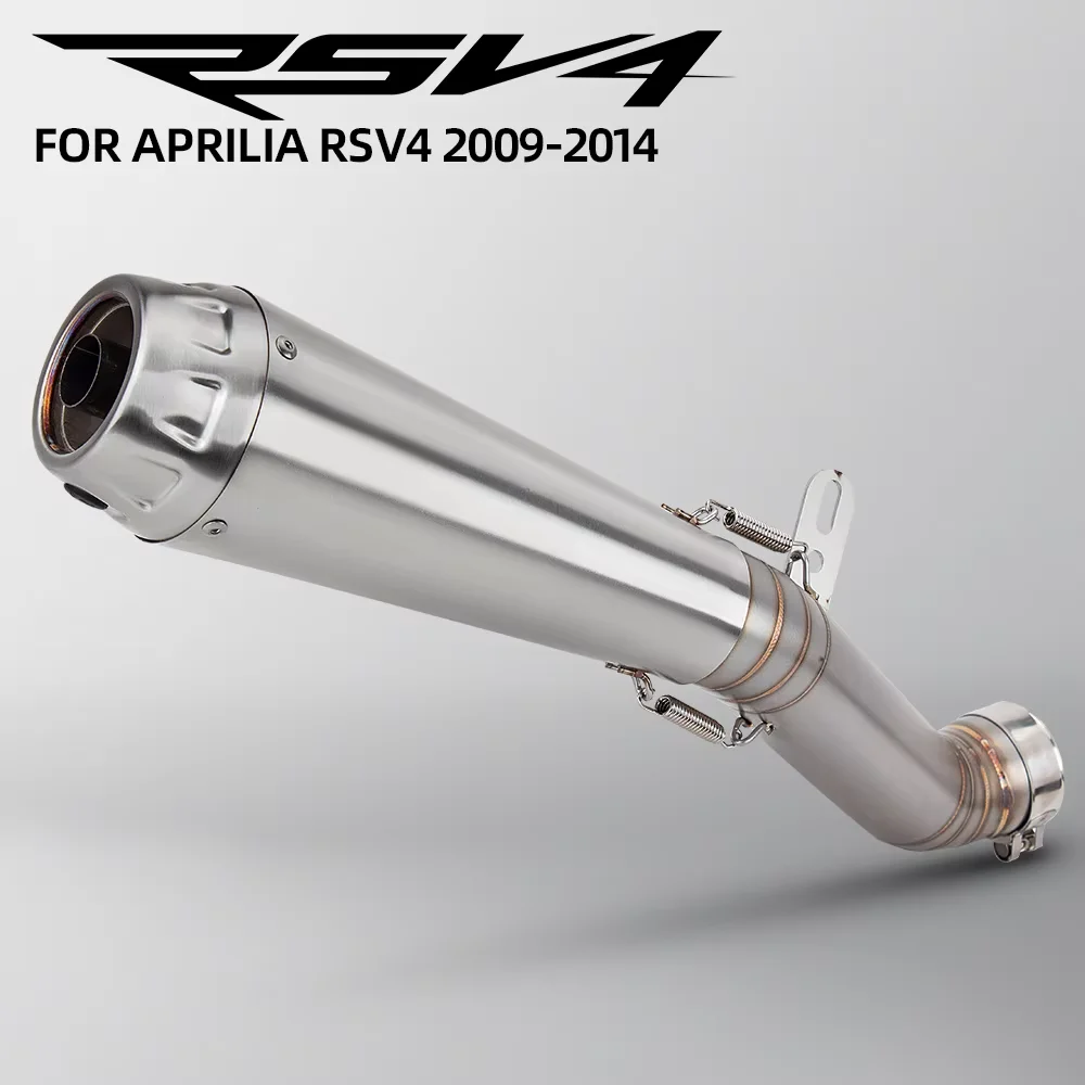 

For Aprilia RSV4 2009-2014 Motorcycle Stainless Steel Exhaust Middle Link Pipe With 60MM Muffler Escape System Slip on