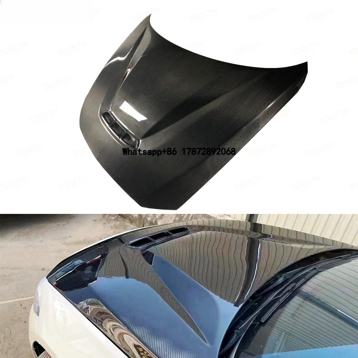 

Real Dry Carbon Fiber Engine Hood for M2 F87 2014 to 2022 Front Bonnet Body Kit OEM Style Lightweight Upgrade