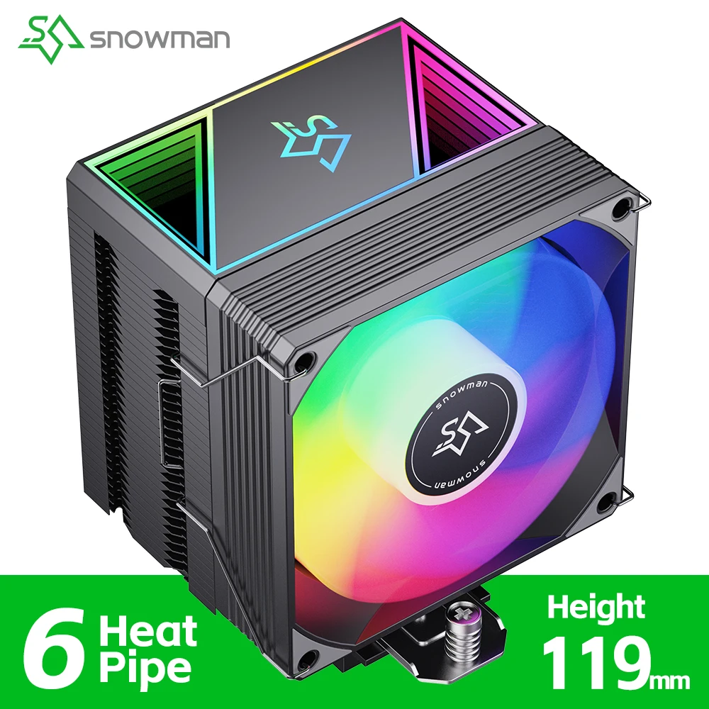 

SNOWMAN MX96-V4 CPU Cooler Air 6 heat pipes Radiator PC Cooling CPU FAN PWM Intel LGA1851 1700 1200 1151 X99 2011 AMD AM5 AM4