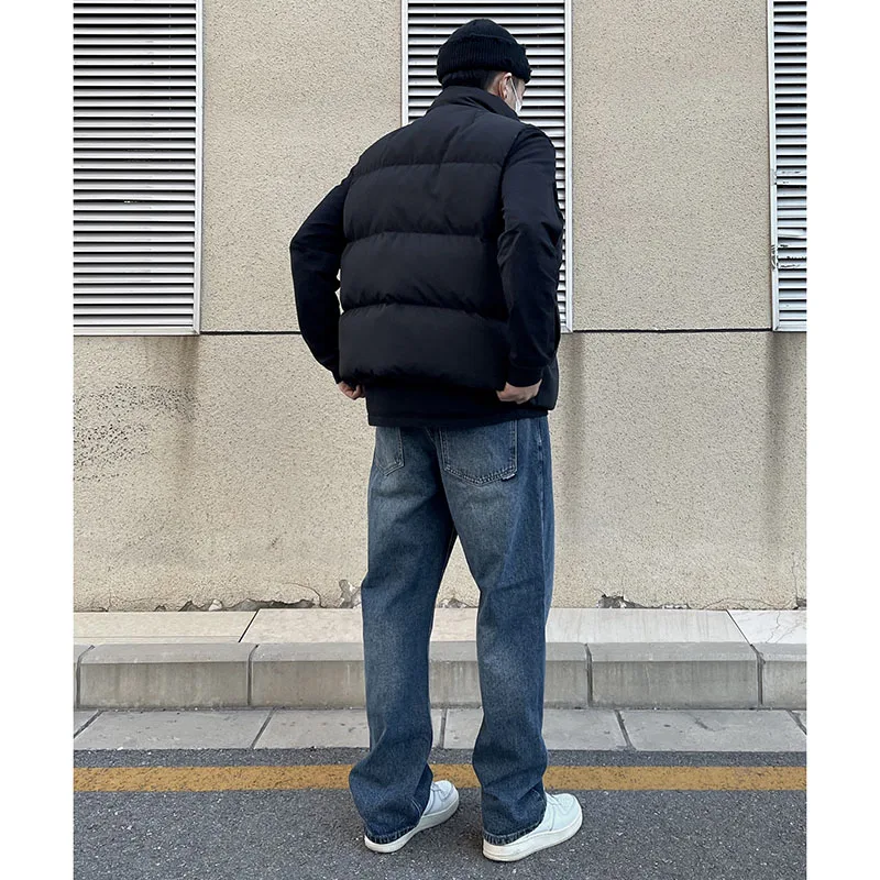 

American Sle Basic Color Cotton Open Cardigan Men's Winter Casual Loose Fit oulder Coat Youth ular Polyester Fiber