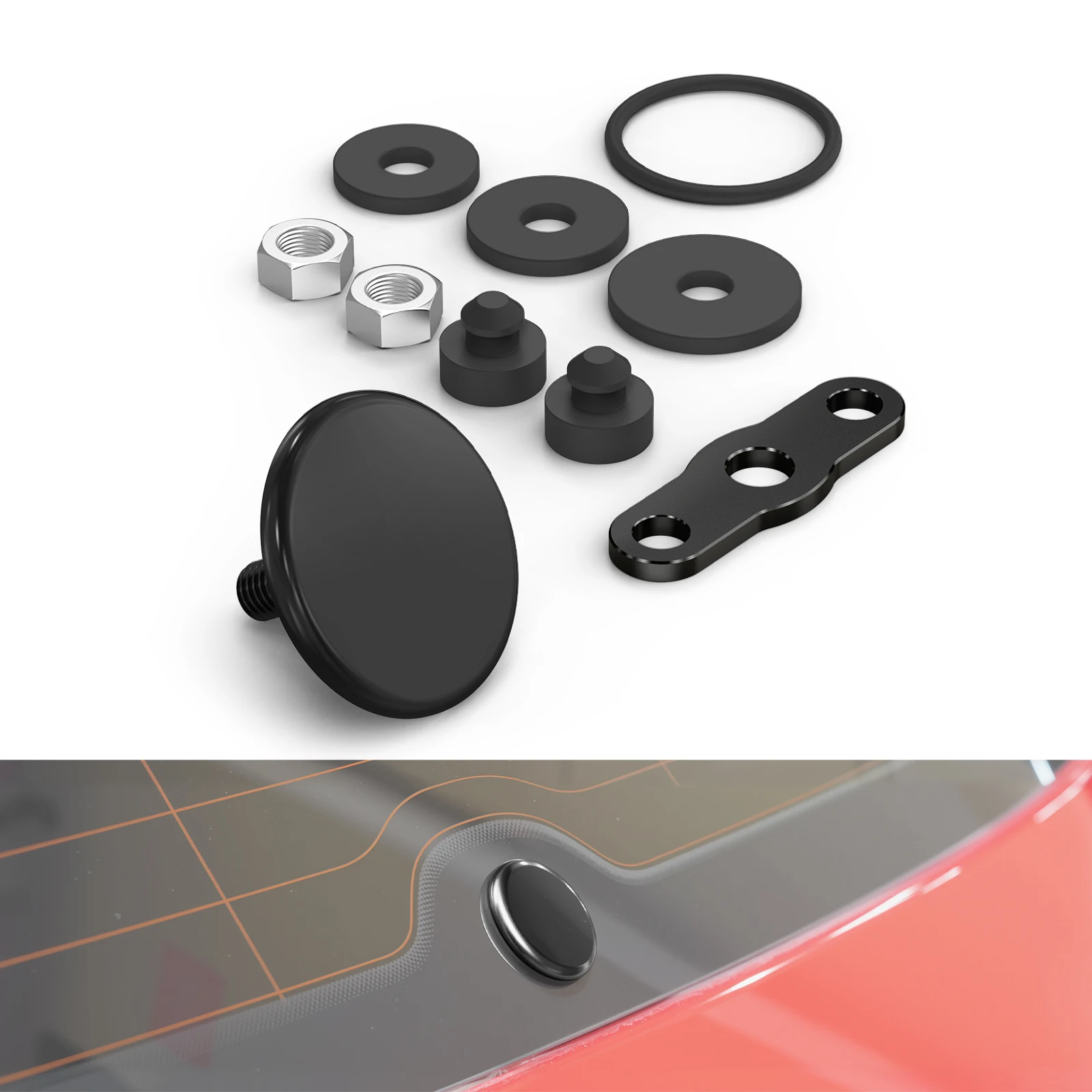 

BEVINSEE Rear Wiper Plate Plug Cap Rear Wiper Arm Insert For Ford Focus ST/Bronco For Mazda speed3 For Subaru Impreza Forester