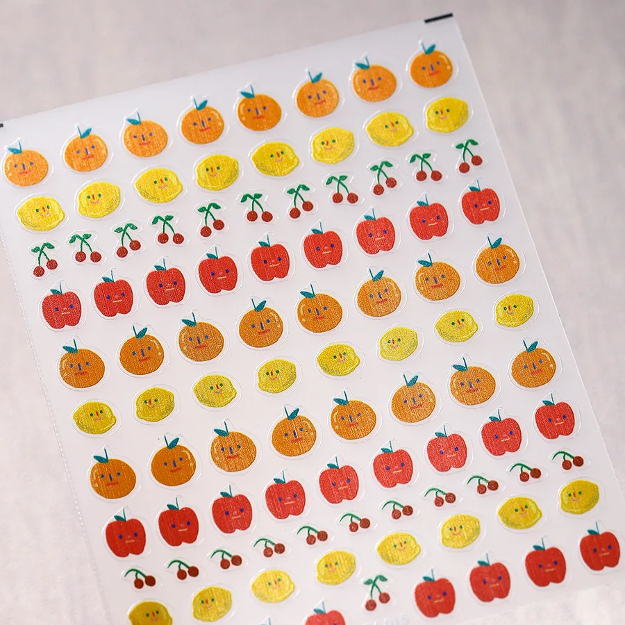 5D Aardbei Kers Verse Zoete Vruchten Strik Liefde Hart Citroen Nail Art Stickers Zelfklevende Decoraties Nagelmanicure Sticker