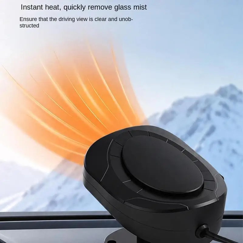 Portable Heater For Car 12V Fast Heating Automobile Heater Defroster Windshield Defroster Demister For Drivers Campers Traveler