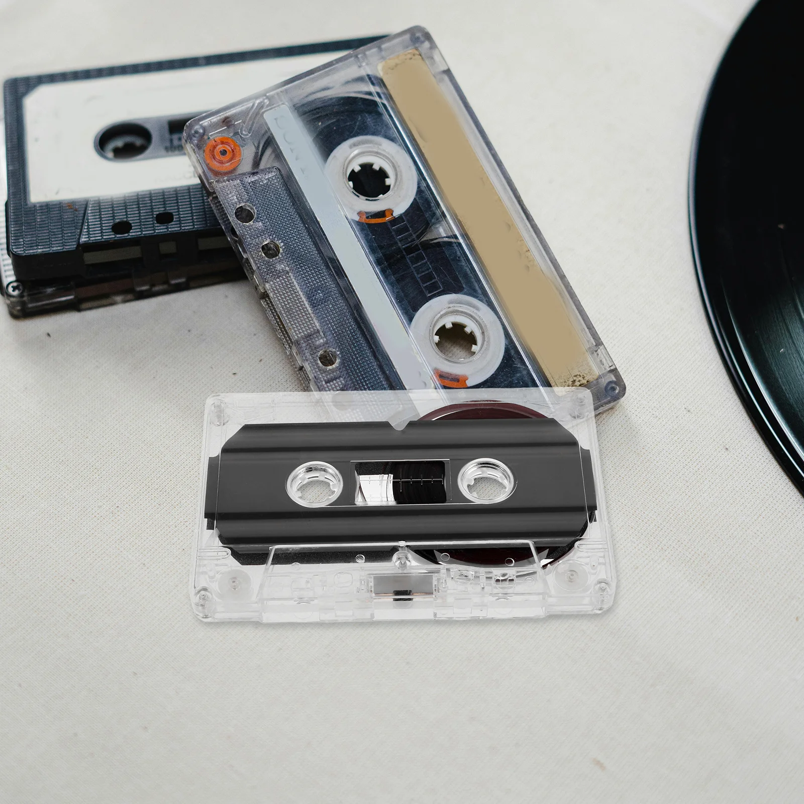 4 Stück leere Kassettenbänder, 60 Minuten, langlebig, Audioaufzeichnung, Retro-Design für den Unterricht, DIY-Party, Nachrichten, Sprachmusik, Aufbewahrung