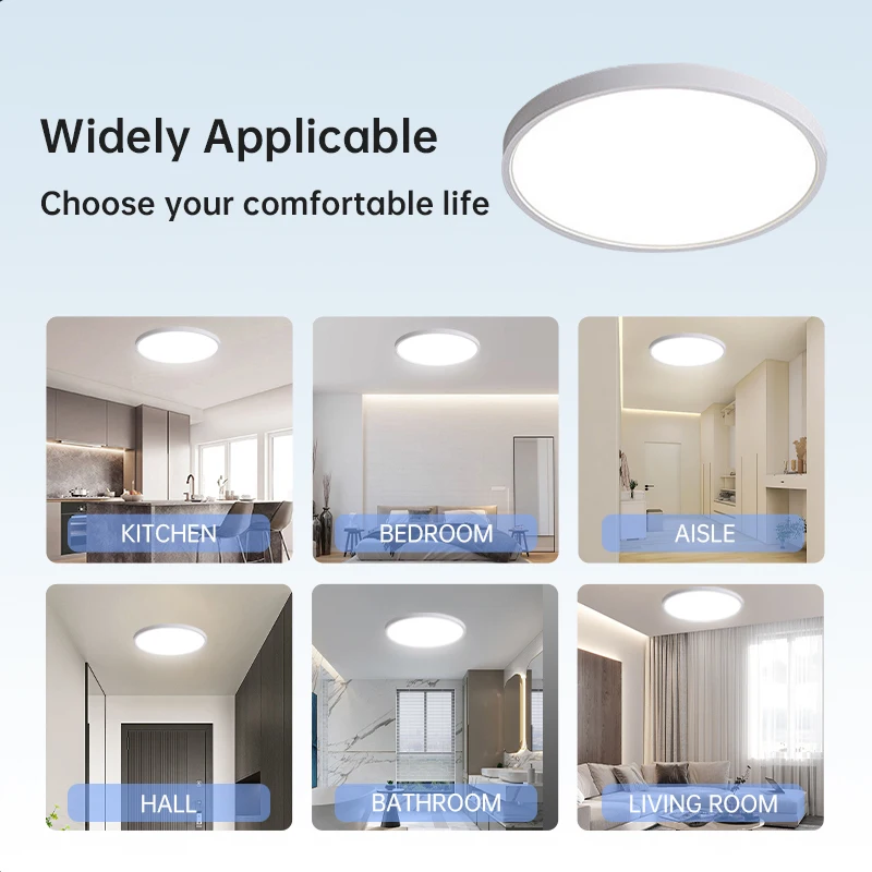 Imagem -06 - Dvliil-ultra-fino Led Luz de Teto Escurecimento Stepless Controle Remoto Quarto Interior Iluminação Moderna Decoração para Casa 2cm 24w