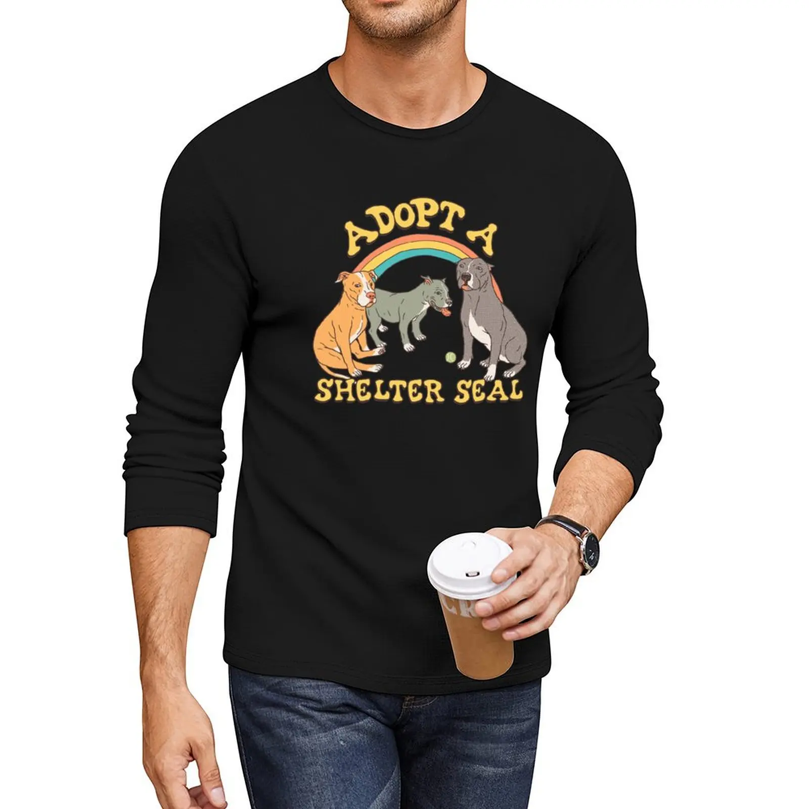 

Adopt A Shelter Seal Long T-Shirt custom t shirt vintage t shirt new edition t shirt sports fan t-shirts tshirts for men