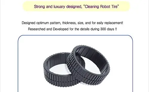 Cleaning Robot Tire Compatible with irobot Braava 380t Tires/Tread/wheels/rubber/320/321/375t/390t/Mint Plus 5200/4200