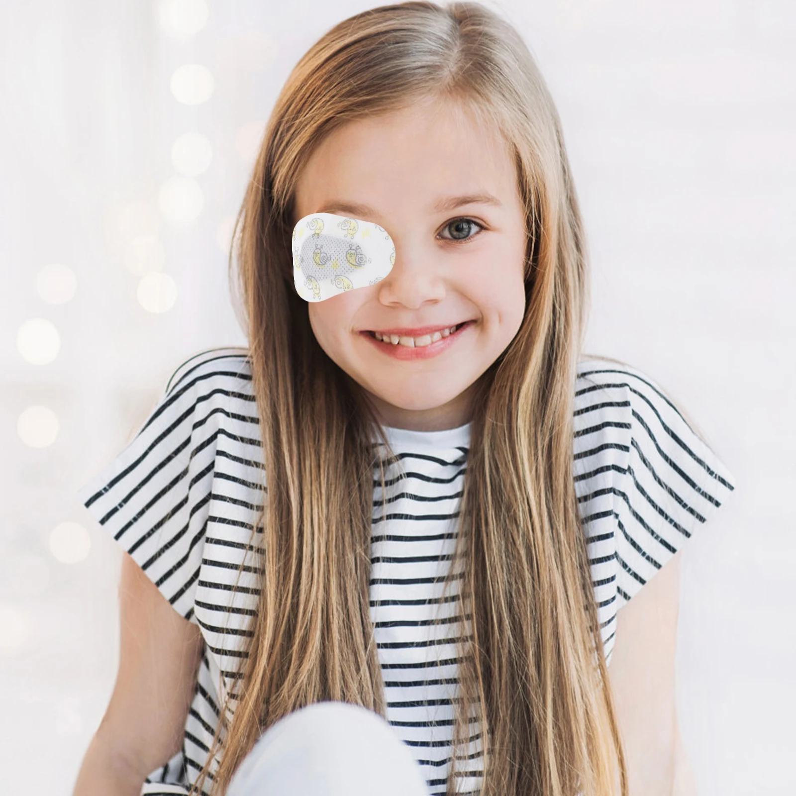 

40pcs Cartoon Printed Amblyopia Covers For Kids Strabismus Correction Light Blocking Breathable Non-Woven Patches Weak Sight