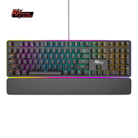 ROYAL KLUDGE RK918 Wired Mechanical Keyboard Gaming 108 Keys RGB Backlight Anti-Ghosting with Large LED Sorrounding Side Lamp