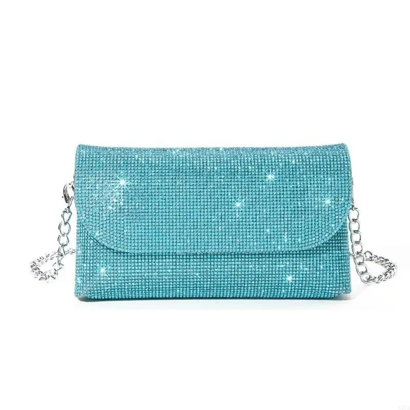 

Glitter Evening Clutch Bag for Women Chain Shoulder Bag Wedding Party Handbag 547A