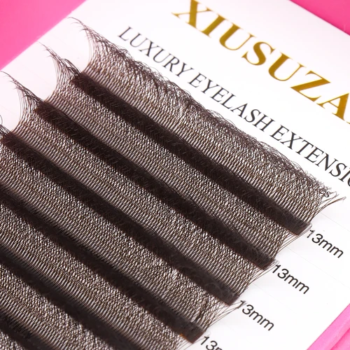 Imagen 2 del producto XIUSUZAKI Brown 5D W pestañas en forma de floración automática W extensiones de pestañas suaves prefabricadas volumen Fans pestañas individuales