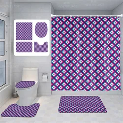 Home shower curtains bathroom Decora waterproof fabric non-slip bathmat water absorption curtain Modern geometric nordic simple
