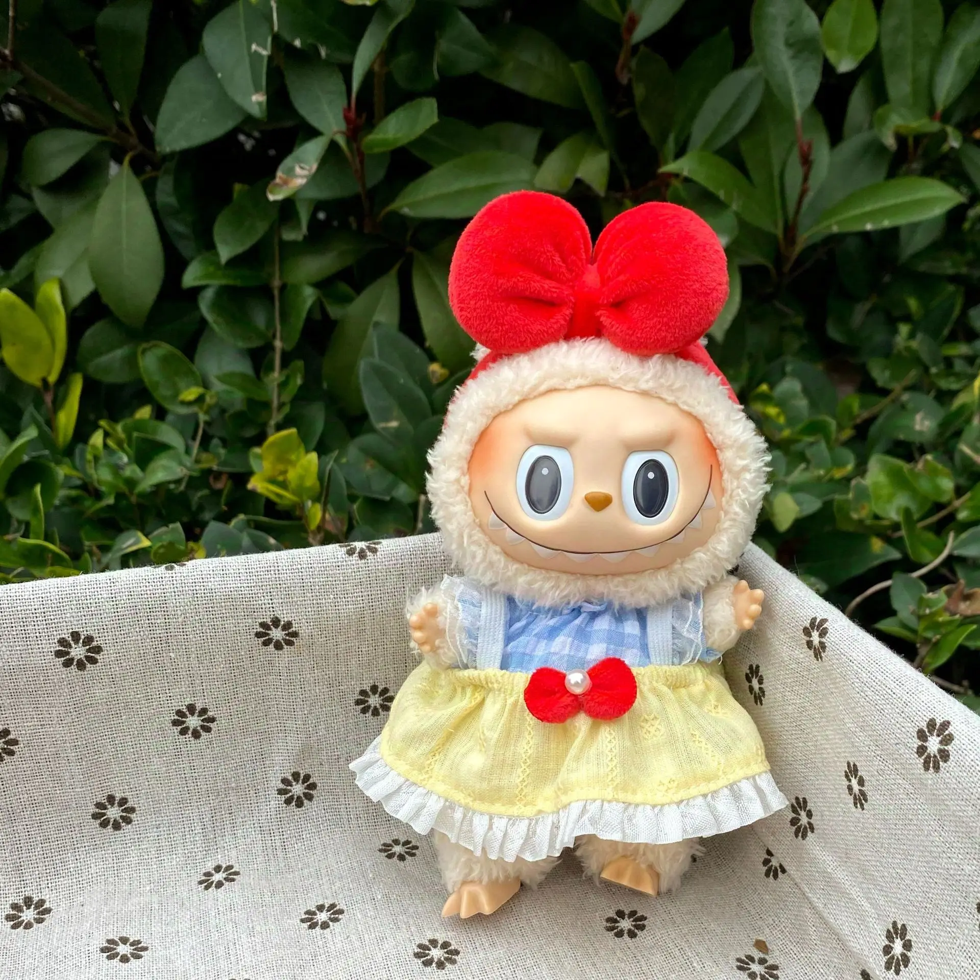 

17 см милые куклы Labubu наряды дизайнерский комплект для девочек Labubu игрушки плюшевые куклы одежда Labubu плюшевая одежда платье Роскошные аксессуары кукла одежда для кукол украшения одежда для новорожденных