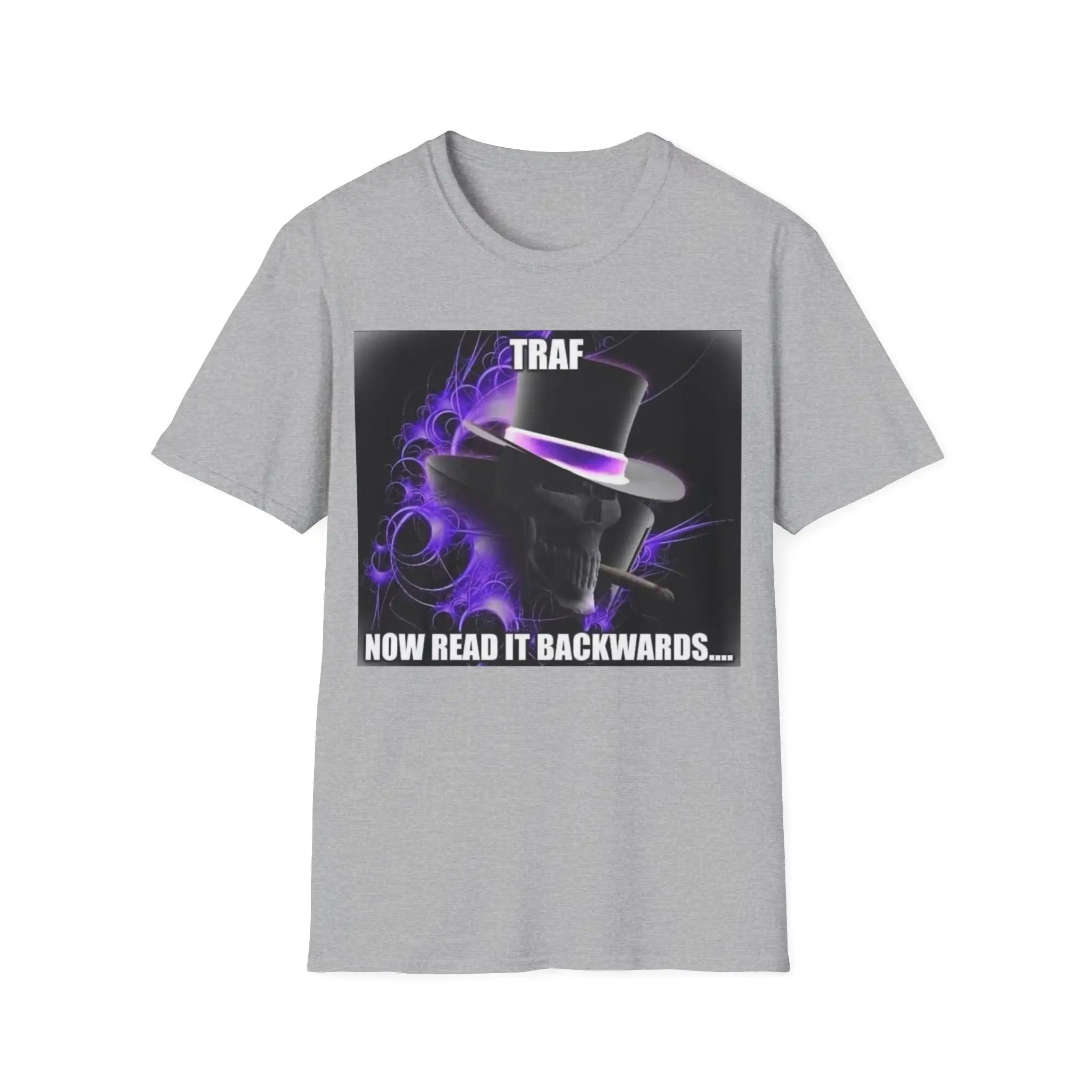 Traf Read It Backwards Hard Skeleton Evil Meme T Shirt