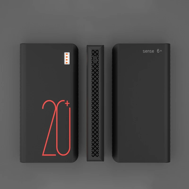 غطاء من السيليكون ل Romoss تحسس 6 +/6F قوة البنك 20000mah لينة سيليكون واقية المضادة للتصادم المضادة للانزلاق غطاء