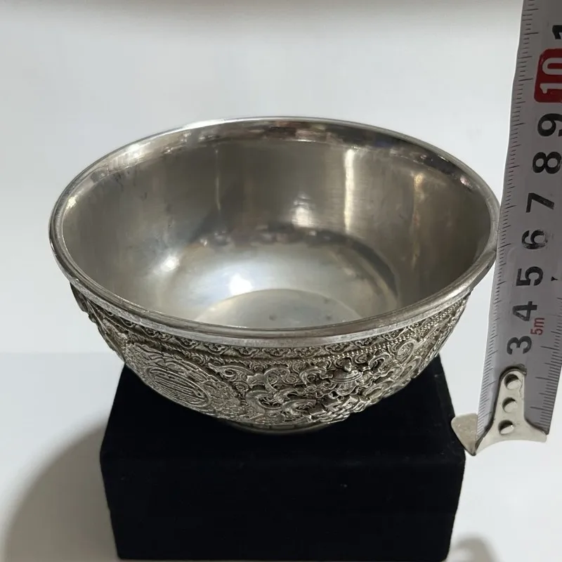 Tea bowl, gaiwan, Baishou gaiwan, Qing Dynasty tea cup, film props, antique collectibles, craft ornaments