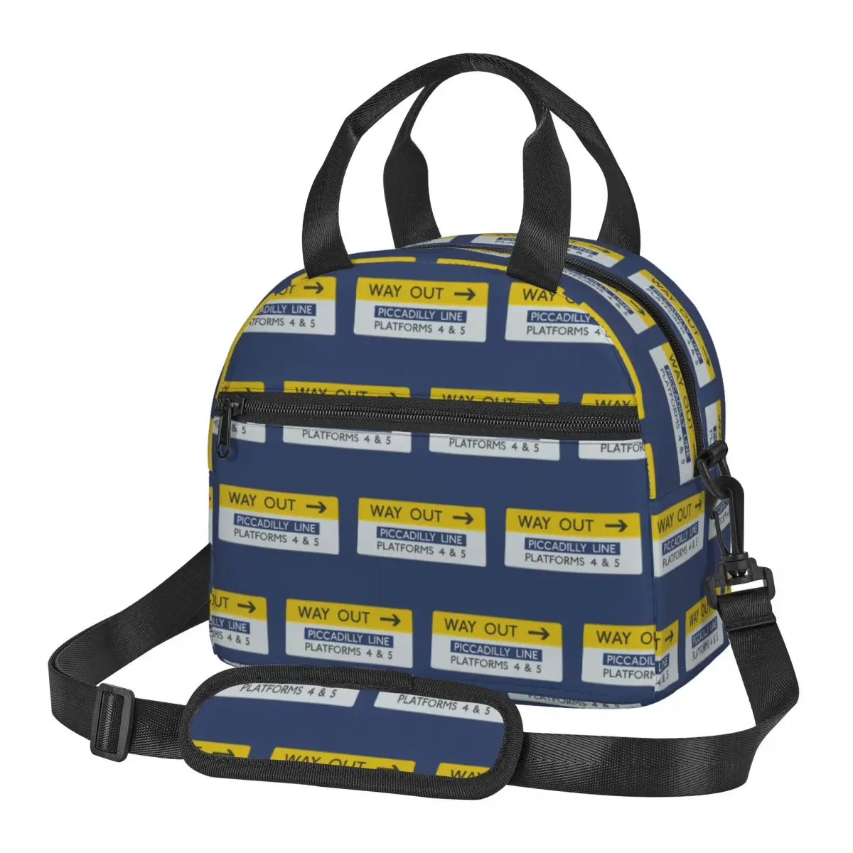 London Underground Way Out Sign Insulated Lunch Bag for School Picnic Storage Food Boxes Portable Cooler Thermal Lunch Box Tote