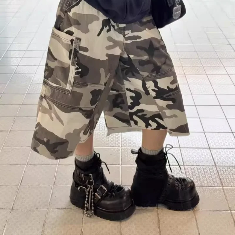 Black Dark Industry Short Boots Punk Short Boots for Men and Women Thick Soled Tall Short Boots Bundled Metal High Top Shoe image 5