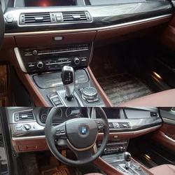 For BMW 5 Series GT F07 2010-2017 Car-Styling 3D/5D Carbon Fiber Car Interior Center Console Color Molding Sticker Decals Parts
