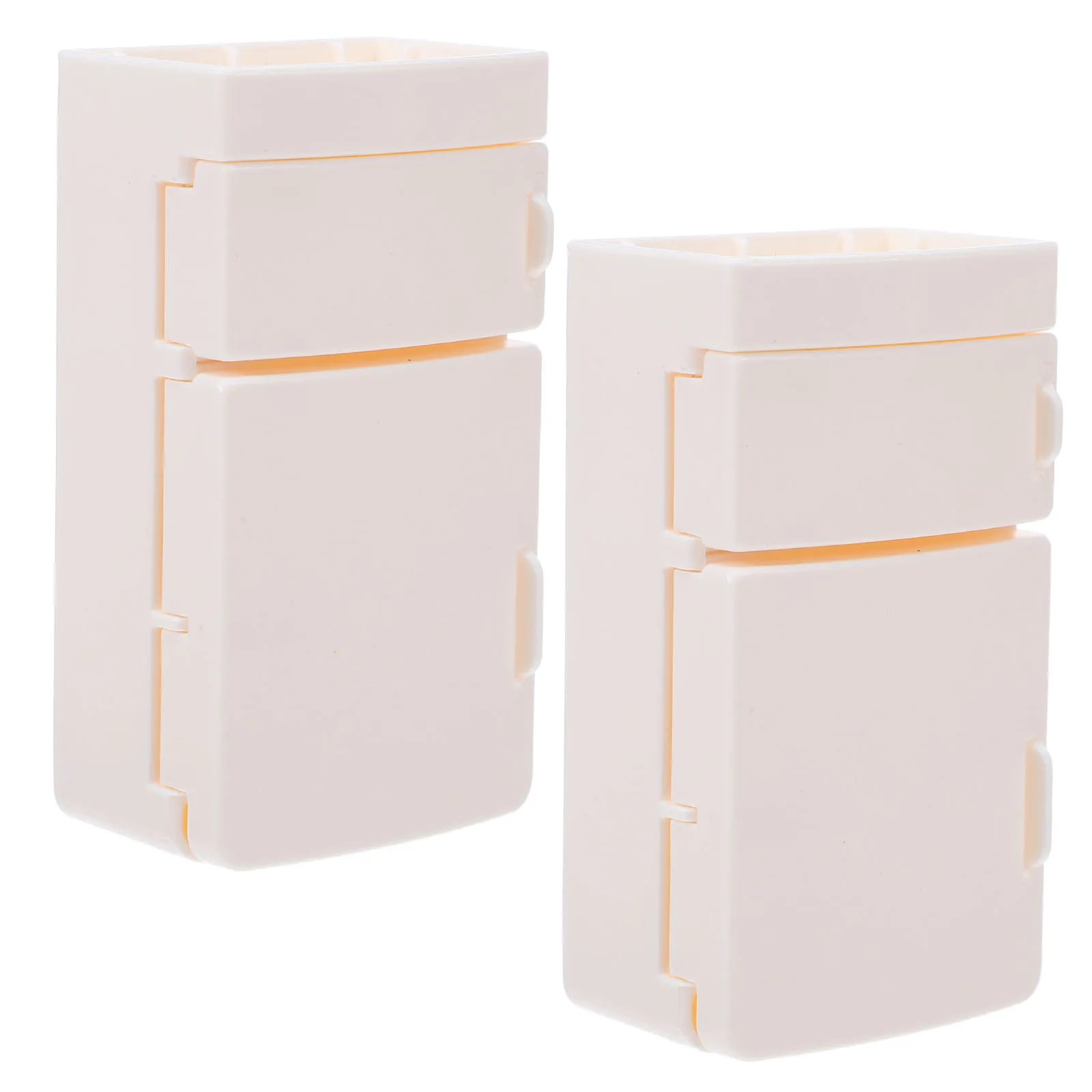 

2Pcs Miniature Dollhouse Fridge Realistic Plastic Kitchen Appliance Pretend Play Refrigerator Accessories Play Refrigerator