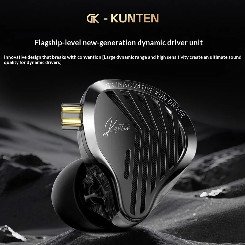 GK KUNTEN PRO HiFi In Ear Earphones Second Gen KUN Dynamic Driver Long Stroke Bass Wired Headset For Music Audiophiles