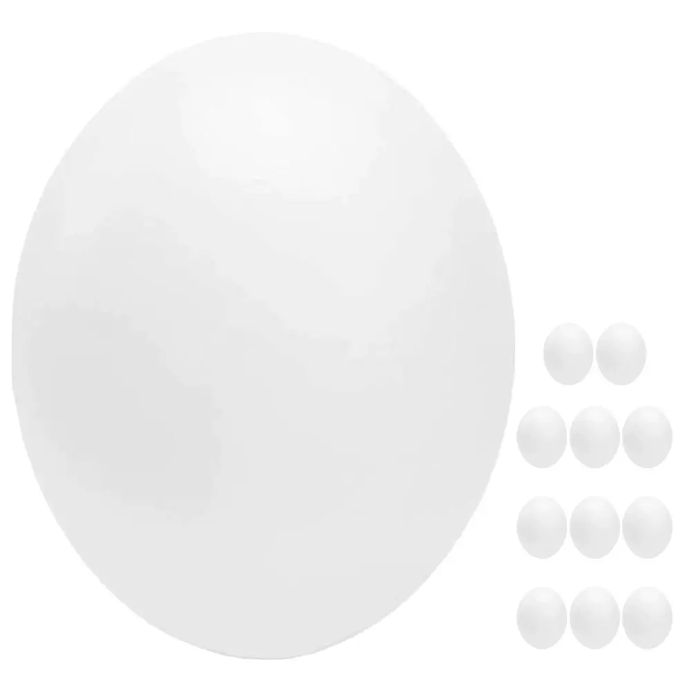 

12pcs Realistic Fake Bird Eggs Lightweight Wear-Resistant Plastic For Parrots Finches Lovebirds Nesting Breeding Simulation