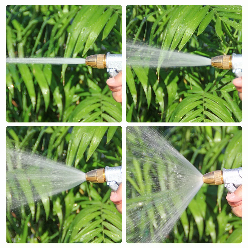 Metal High Pressure Car Wash Gun Heavy Duty Garden Watering Spray Gun Electroplated Water Nozzle for Car Cleaning & Gardening