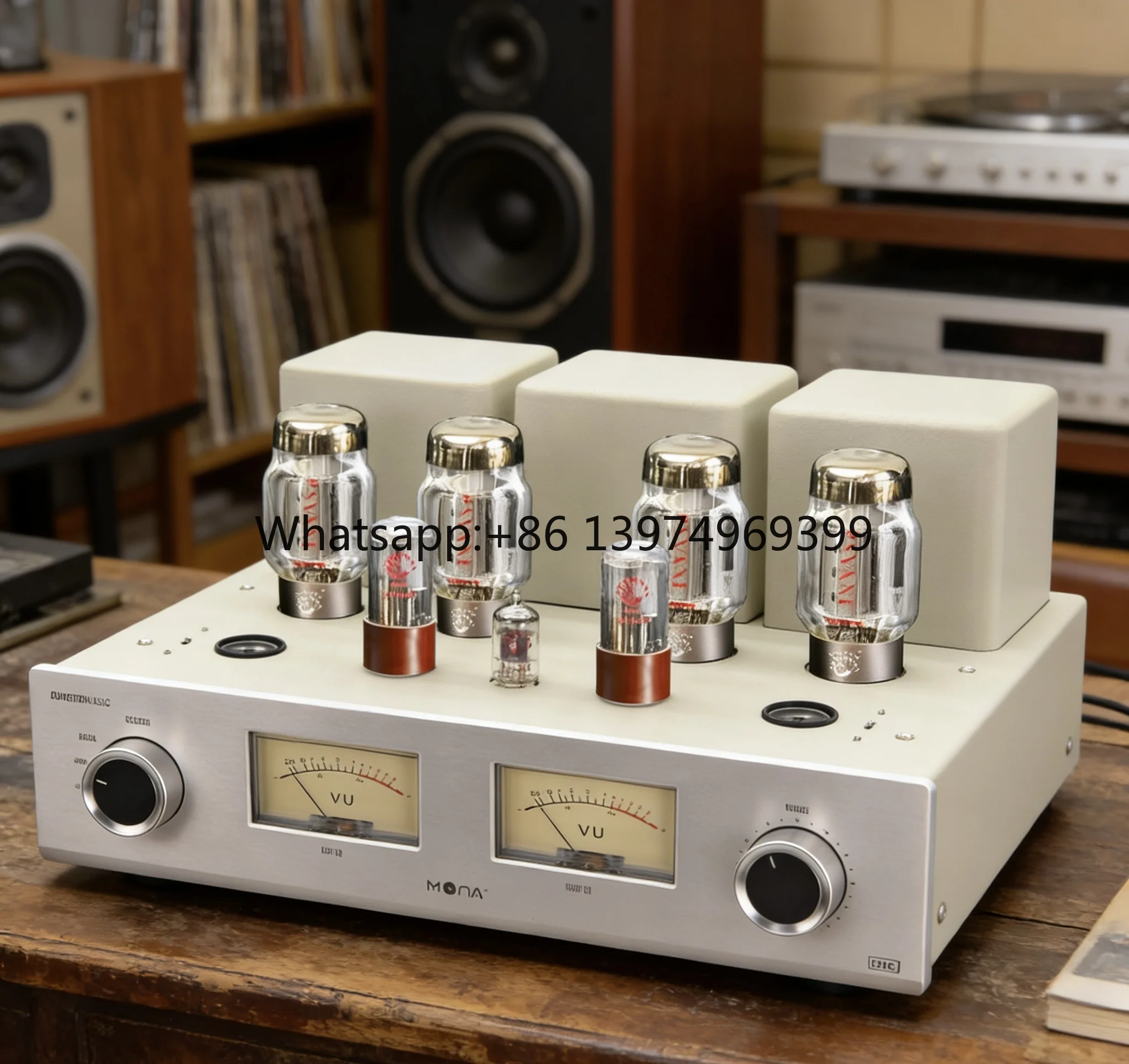 Luxury MONA TW-KT88 Vacuum Tube Power Amplifier Popular Style 2.0 Channel Aluminium for Audiophiles and Vinyl Records