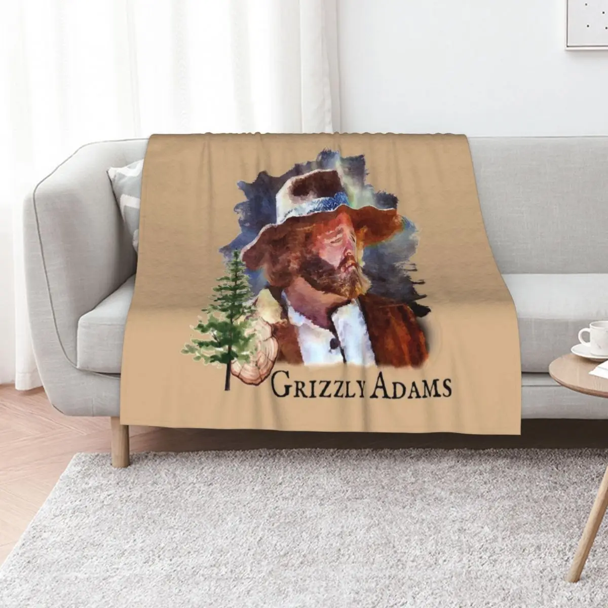 Grizzly Adams Throw Blanket cosplay anime Moving funny gift Shaggy Thermals For Travel Soft Plush Plaid Blankets