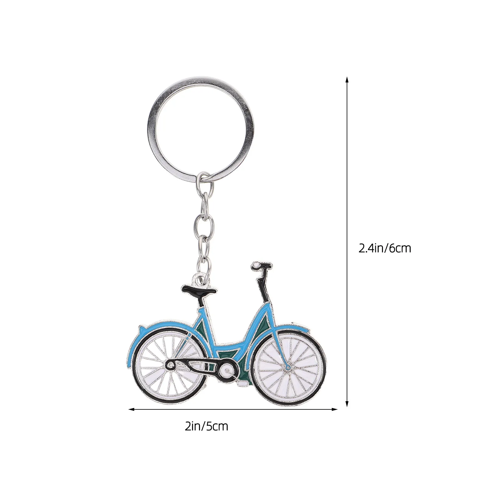 8Pcs Lightweight Metal Bike Keychain Sleek Mini Bicycle Charm for Keys Backpack Purse Cycling Enthusiasts Fashion Accessory Gift