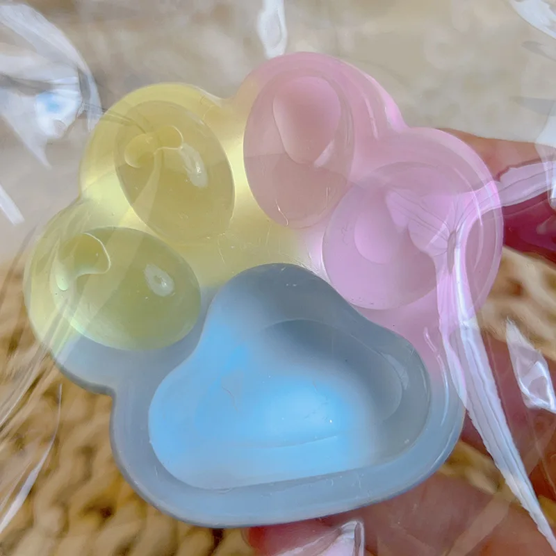 Kawaii Mini Zampa di Gatto Silicone Rimbalzo Lento Spremere Giocattoli Carino Artiglio di Gatto Appiccicoso Fango Sensazione Pizzico Giocattoli Sensoriali Per I Bambini Adulti Regalo