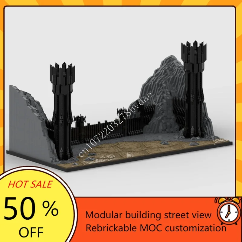 7404PCS MOC Middeleeuws Kasteel Aangepaste puzzel Model Poort LOTR Technische DIY-montageset Speelgoed voor kind Vakantie Kinderen Kerstcadeau