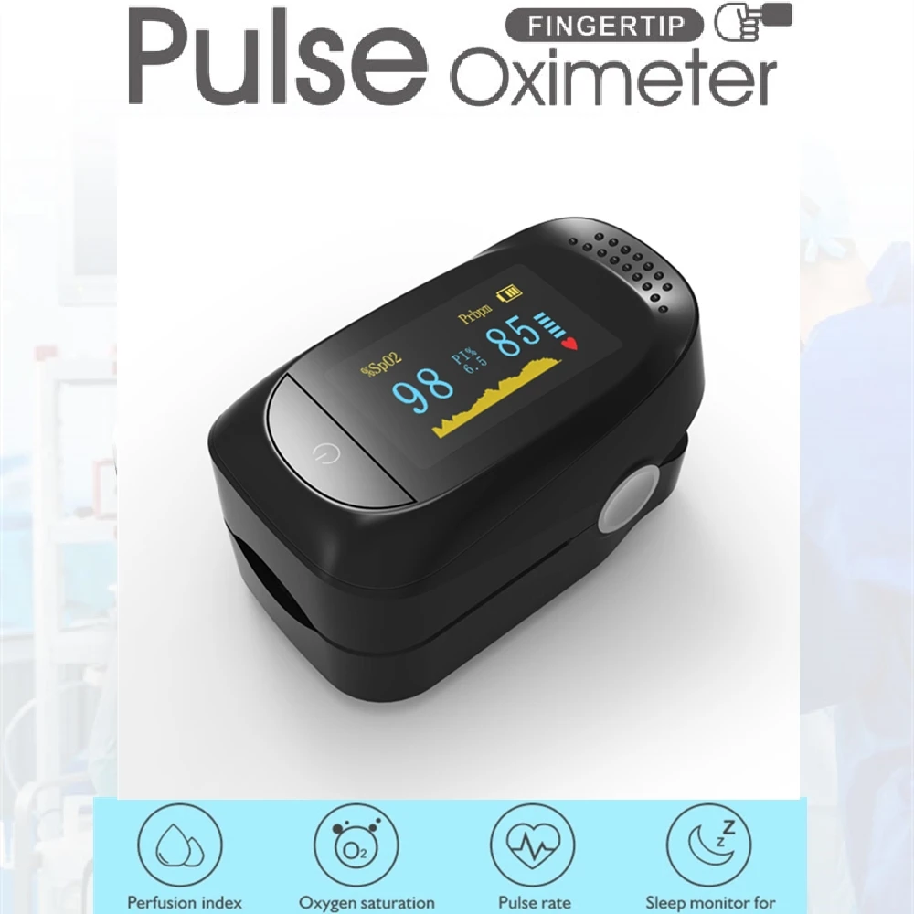 Fingertip Pulse Oximeter OLED Display SpO2 Pulse Rate PI Blood Oxygen Monitor Portable Finger Pulse Oximeter for Household use