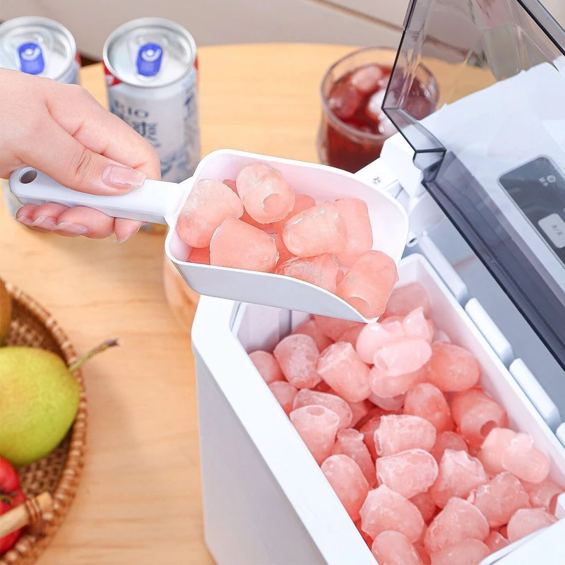 Automatic Ice Cube Maker Portable Electric Bullet Round Ice Block Making Machine 15kg/24H Family Bar Coffee Shop Kitchen Office