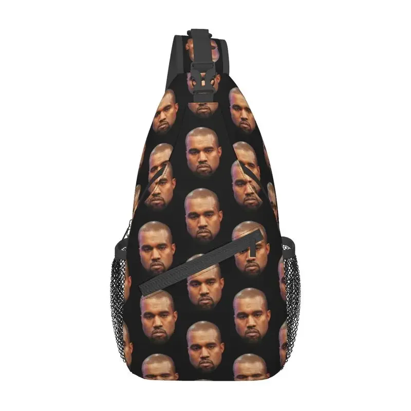 Kanye West Funny Meme Sling Crossbody Backpack Men Custom Chest Shoulder Bag for Travel Hiking Daypack